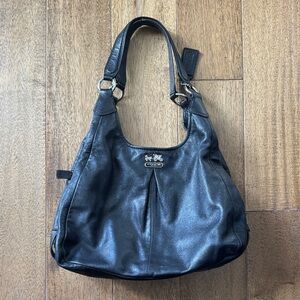 Coach Black Leather Shoulder Bag